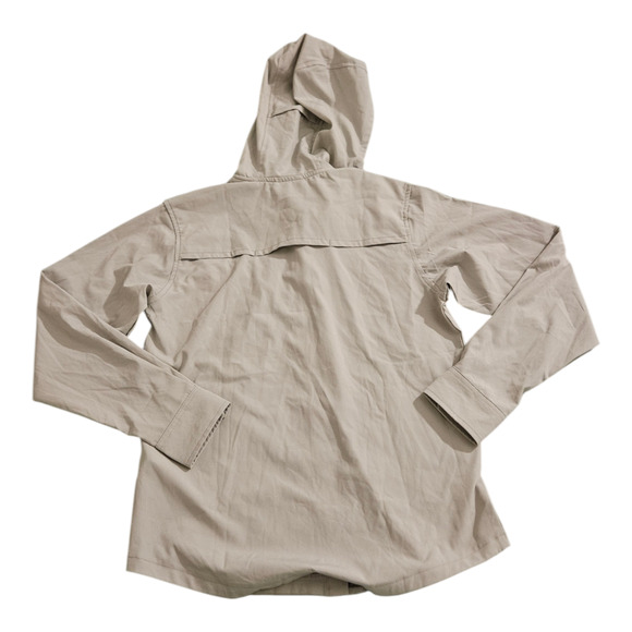 DK XS Long Sleeve Light Gray Button Up Hooded Jacket - Picture 6 of 9